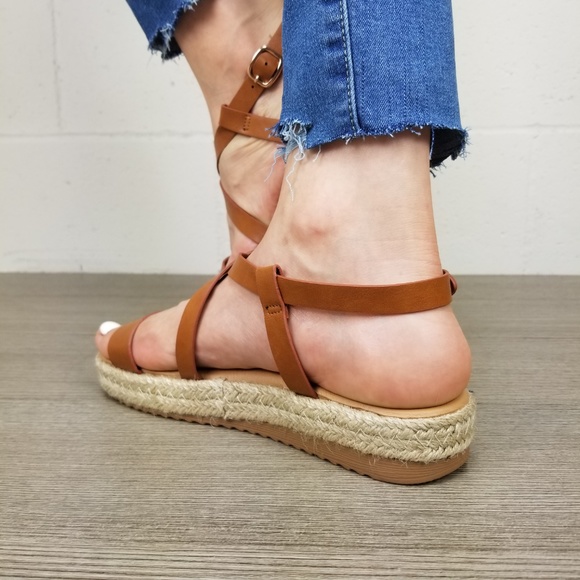 Open Toe Espadrille Comfort Platform Sandal- H - Picture 5 of 8